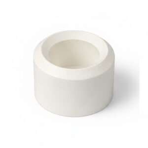 kleiner stabkerzenhalter aus raysin⎟rund⎟weiß⎟glatt