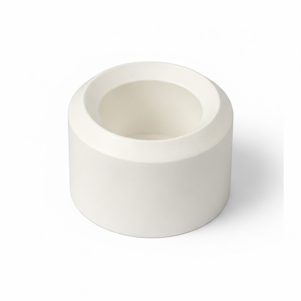 kleiner stabkerzenhalter aus raysin⎟rund⎟weiß⎟glatt kleiner stabkerzenhalter aus raysin⎟rund⎟weiß⎟glatt